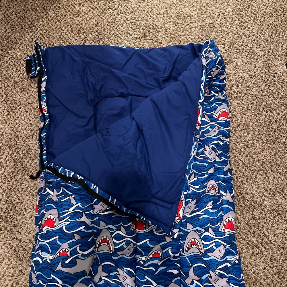 Lands’ End kids sleeping bag.